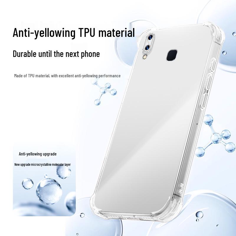 High-End Transparent TPU Airbag Case for Vivo Y95/Y91 - Minimalist Style, Drop-Proof Four-Corner Protection