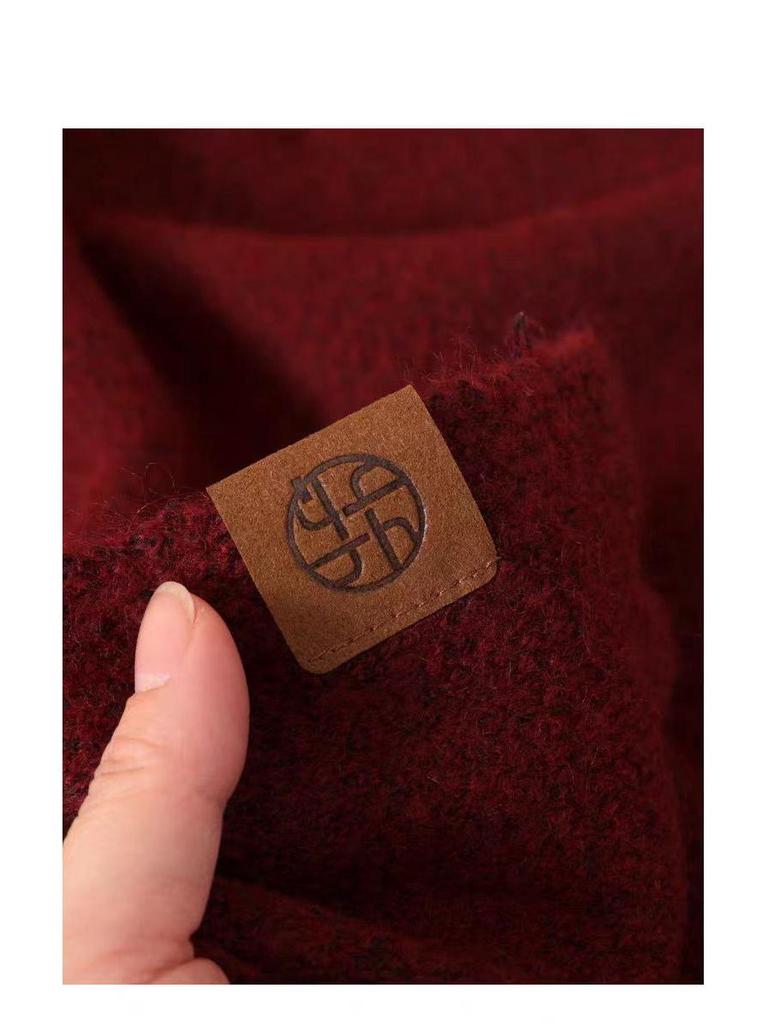 Sciarpa Spessa da Donna in Misto Lana - Calda, Monocolore, Sciarpa Lavorata a Maglia per Autunno e Inverno