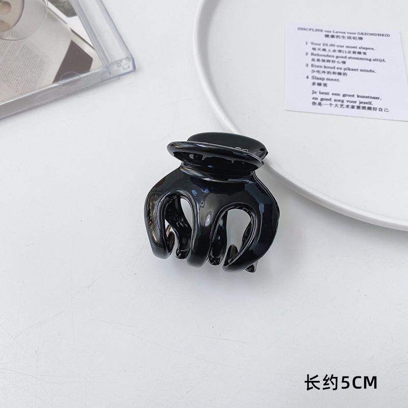 Massive schwarze matte große Haarklammern aus Acryl, Haarnadeln, Hai-Clip, Haarspange, Krabben-Haarspangen, Kopfbedeckung für Frauen, Haar-Accessoires