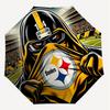 1 Stück Steelers 14 Regenschirm-8-Rippen verstärkt, Automatiköffnung, Leicht & Langlebig, Süßes Modeaccessoire für Draußen-P92