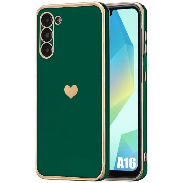 Coque - Samsung - Galaxy A16 5G - Silicone - Protection Antichoc - Vert Nuit