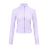 Lulu Logo Slim-Fit Ladies' Stand-Collar Jacket with Gold Zipper, Long-Sleeved Sports Fitness Outerwear