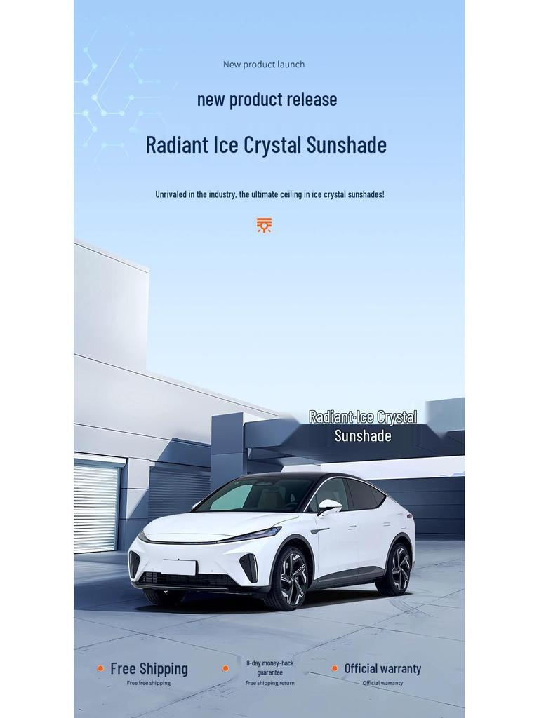 Compatible with Feifan 22-24 R7: radar-free sunroof, ice crystal sunshade, heat insulation, UV protection, privacy, and blackout panel.