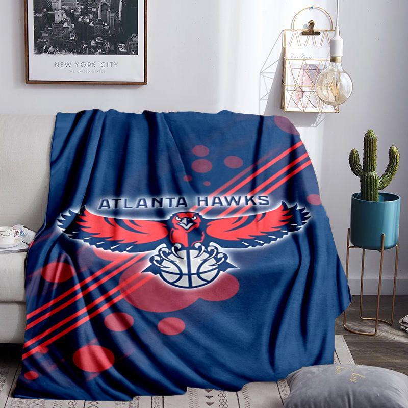 Hawks Basketball Throws Blanket Flannel Blankets Plush for Couch Bed Gifts for Men Women Travel picnic blanket Christmas fan gifts