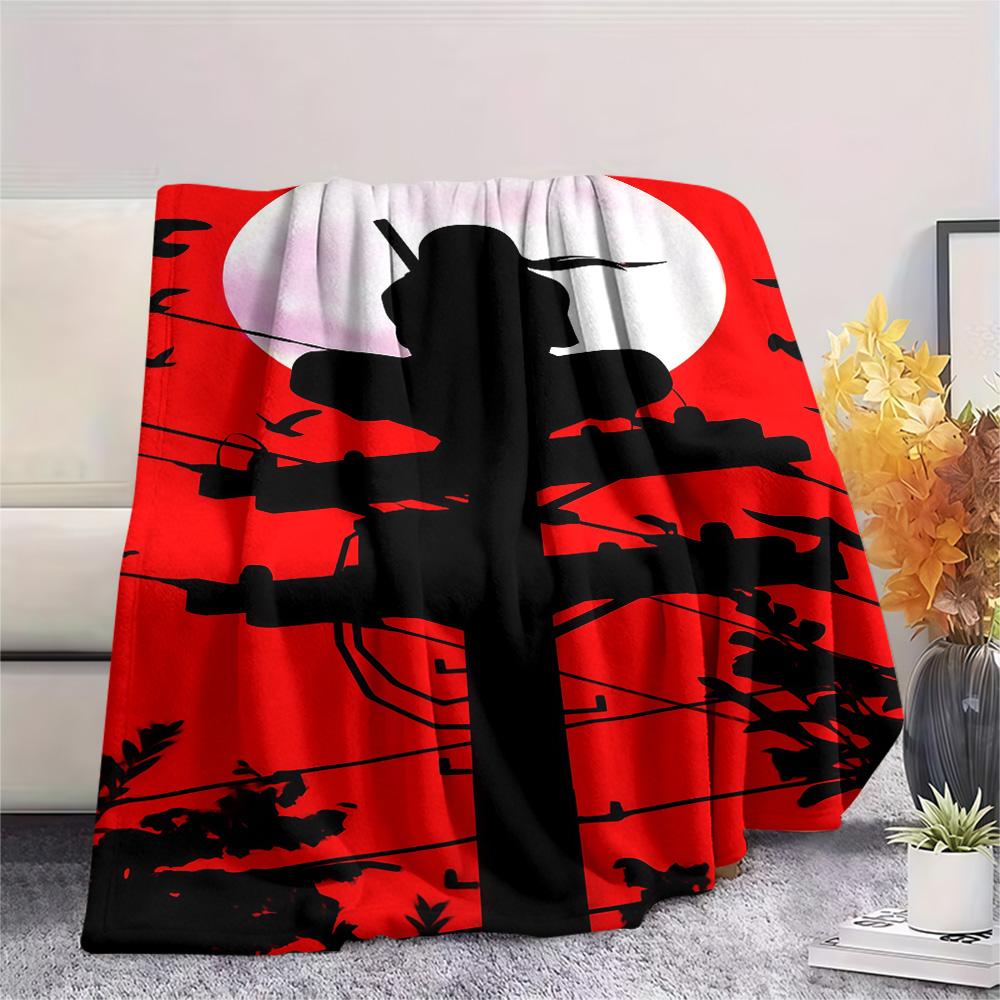 1PC Naruto Patterned Flannel Blanket Suitable For All Seasons For Home Decor Warmth And Comfort Gifts Holiday Present
