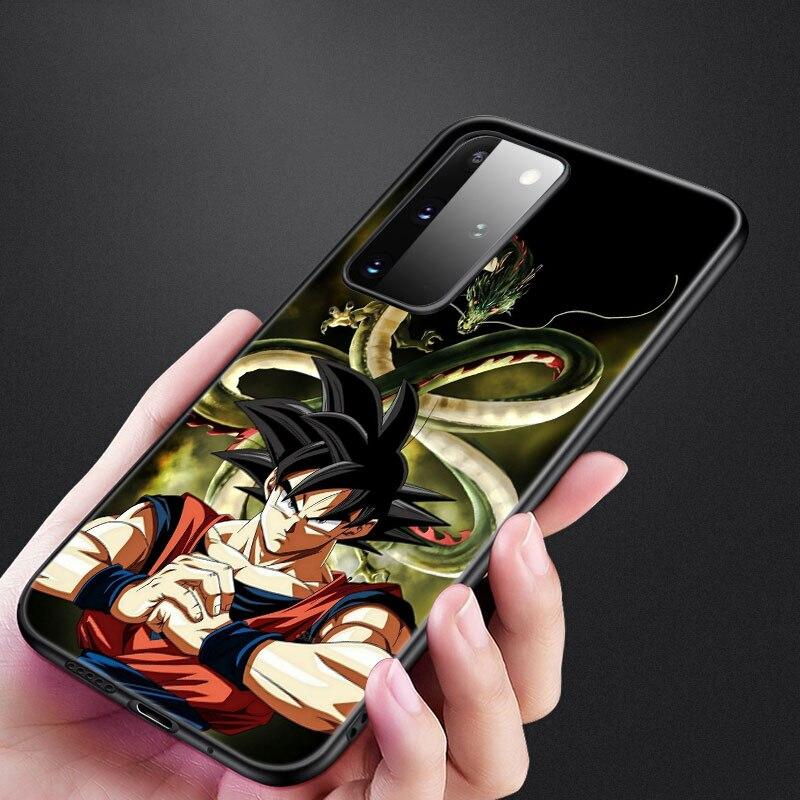 Anime Son Goku Super Saiya Case For Samsung Galaxy S20 S21 FE S10 Lite Note 20 10 Lite S8 S9 + S10E S10 Plus Ultra Black Cover