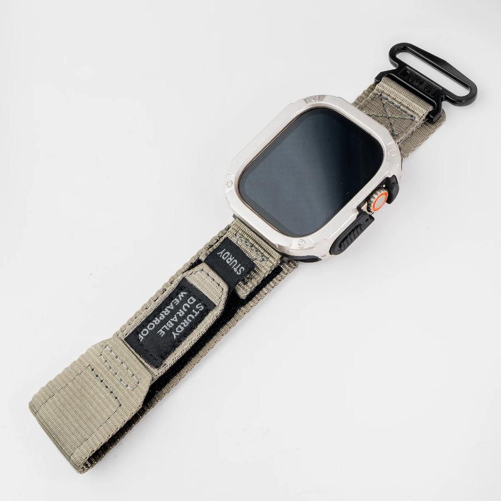 Cinturino in Nylon + Custodia per Apple Watch Ultra Band 42 46mm 49mm 44mm 41mm 45mm 40mm Braccialetto Sportivo Tattico per Iwatch Serie 10 9 8 7