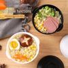 Bol à Nouilles Double Anse avec Couvercle, Chaleur Maintenue, Micro-ondable - Qualité Alimentaire pour Ramen et Repas d'Enfants.