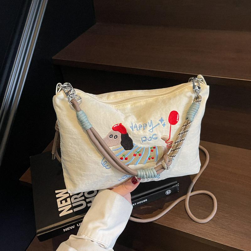 Dachshund Dog Bag Women's Summer Super Fire Small Bag Niche Embroidery Messenger Bag Mobile Phone Bag Tide