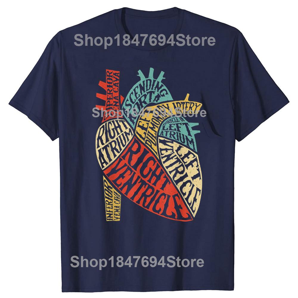 Funny Heart Anatomy Science Biology Biologist T Shirt Graphic Cotton Streetwear Short Sleeve Birthday Gifts Summer Style T-shirt