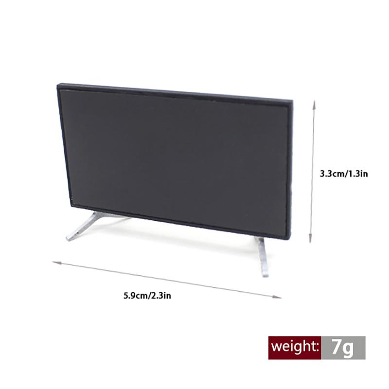 

1 шт. кукольный домик миниатюрный самодельный широкоэкранный телевизор с кронштейном основание плоский ЖК-телевизор классическая ролевая игрушка для детей