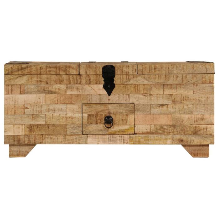 VidaXL Table basse Bois de manguier massif 80 x 40 x 35 cm