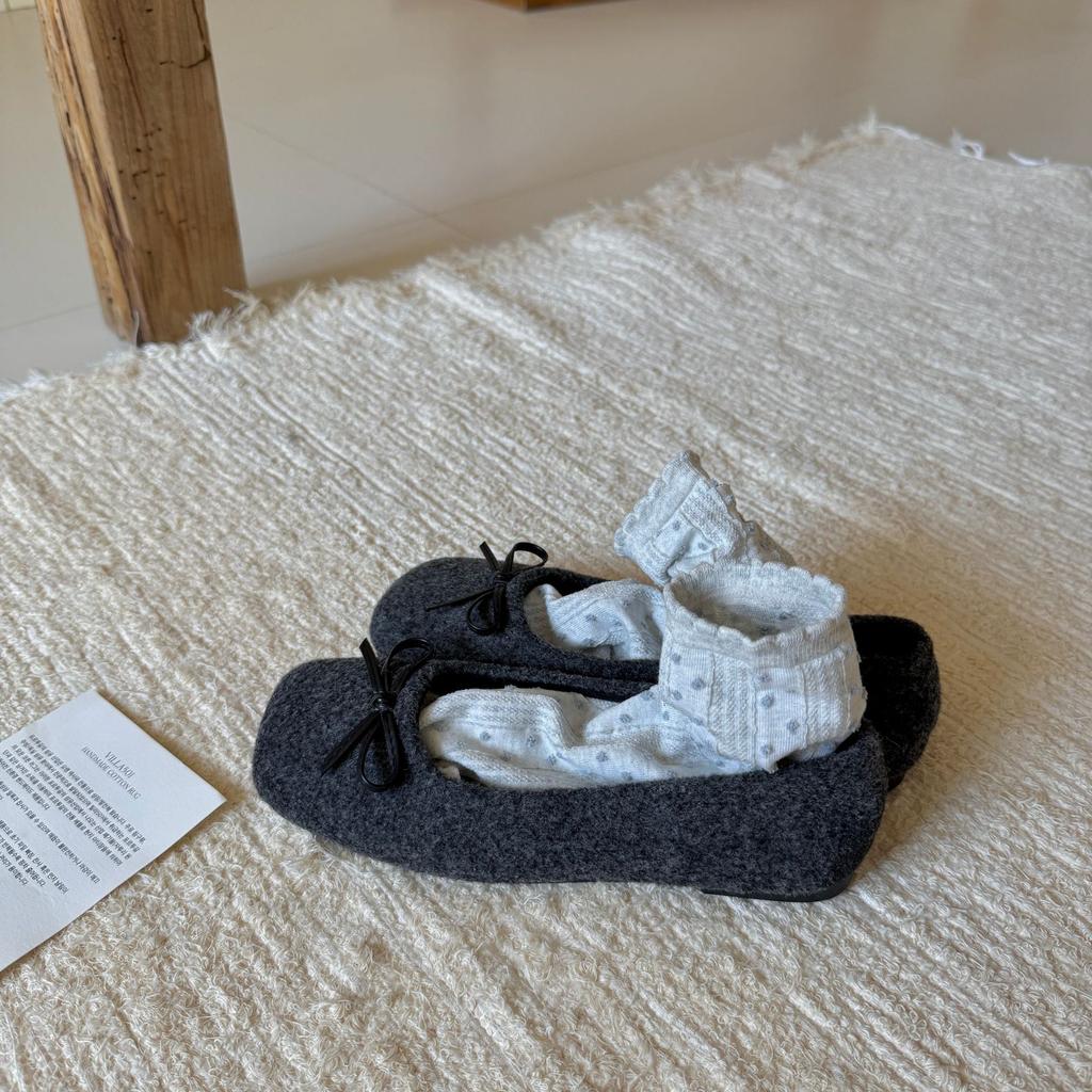 Autumn Korean Texture Doudou Australian Cotton Socks Vintage Boneless Mid-Length Cotton Socks Girl