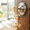 Alloy Keychain Pendant Rhinestones-Encrusted Cartoon Puppy Charm Key Chain Durable