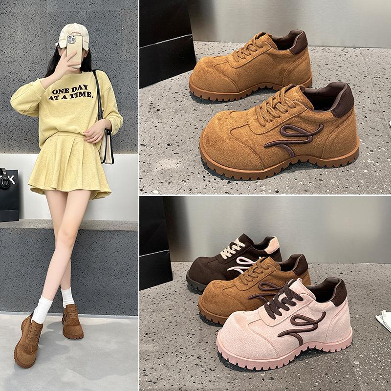 Autumn 6.5CM thick-soled half-drag increases the height of European products, personalized fashion, big head shoes, single shoes for women