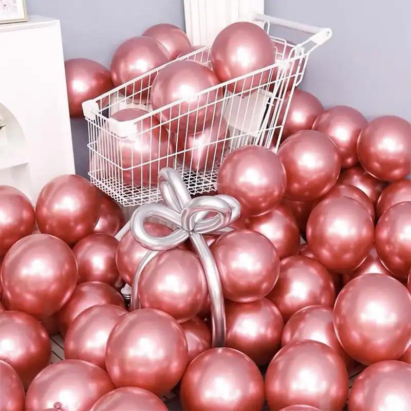 10 Inch Metallic Pink Balloons Metal Blue Silver Gold Balloon Wedding Anniversary Birthday Party Baby Shower Decoration