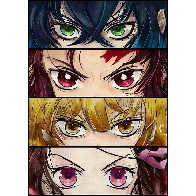 Japonské horkokrevné bitevní anime Demon Slayer Tisky Plakát Plátno Obraz Moderní Nástěnné Umění Obraz Obývací Pokoj Ložnice Domácí Dekorace