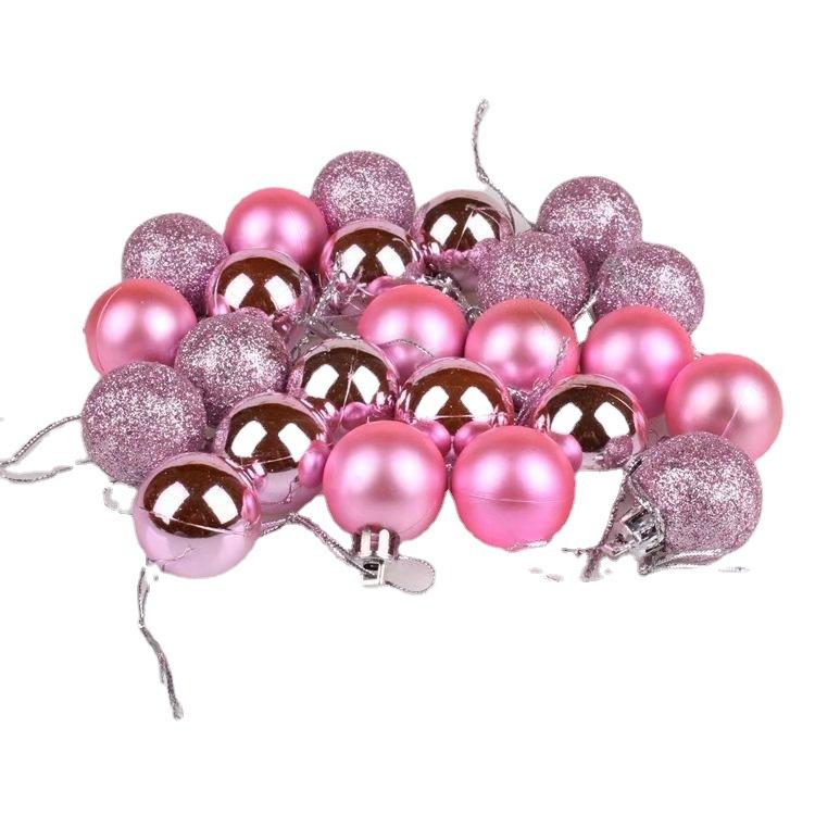 24PCS 3cm Christmas Ornaments Plastic Glossy Matte, Chrome Ball Decor for Xmas Tree Holiday