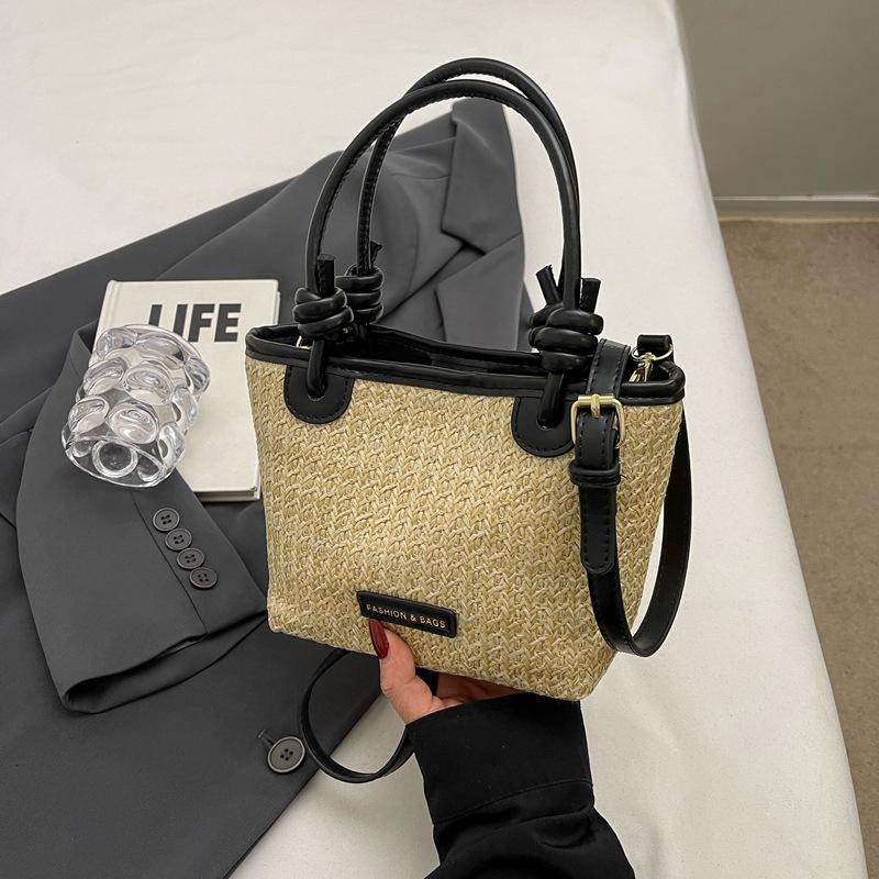 Dámská slaměná taška Commuter s velkou kapacitou, nová módní a všestranná taška přes rameno z roku 2024, oblíbená taška do podpaží