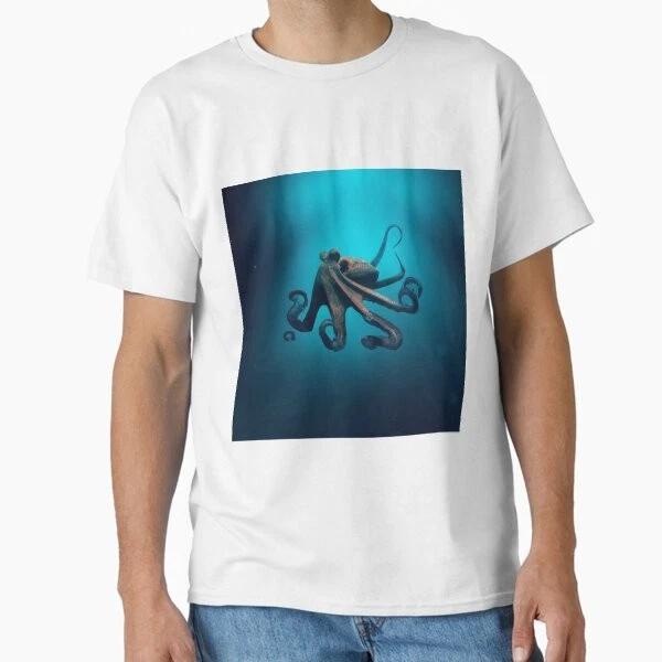 Giant Octopus In The Ocean Classic TShirt Made In UsaAus TShirt S2xl S