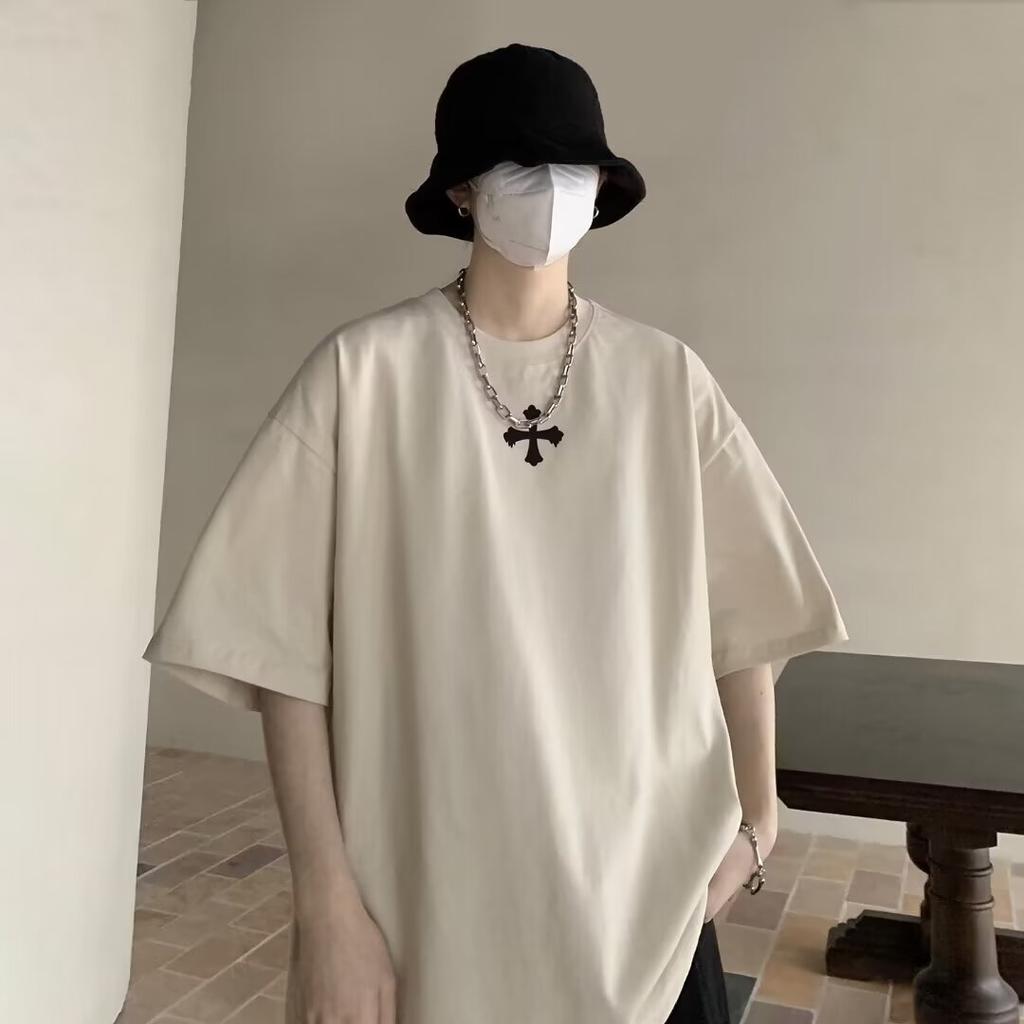 Men'S Trendy Letter Round Neck Printed Short Sleeved T-Shirt For Summer Ins Loose Casual Top