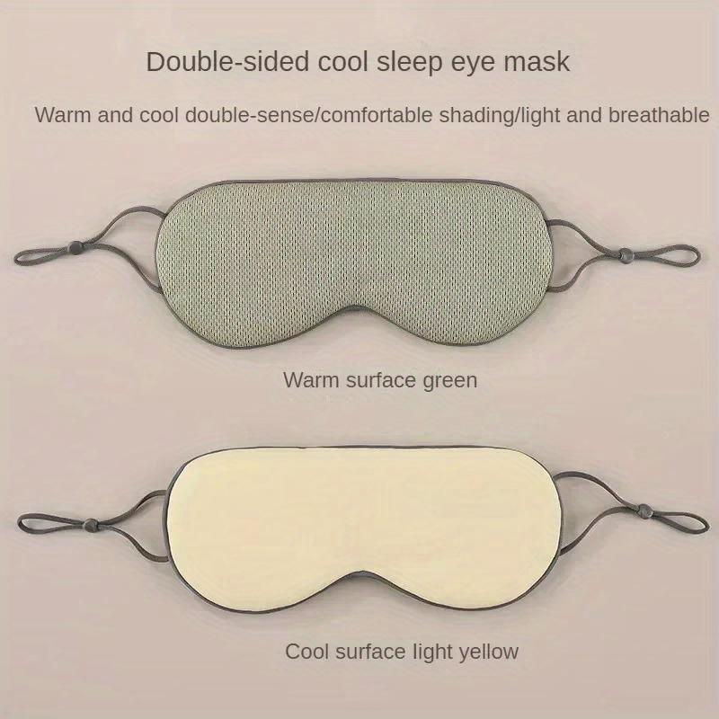 Schlafmaske, warm, kalt, doppelt verwendbar, weiche Seiden-Augenmaske, Nachtverdunkelung, Augenmaske mit verstellbarem Gummiband, Reisemaske