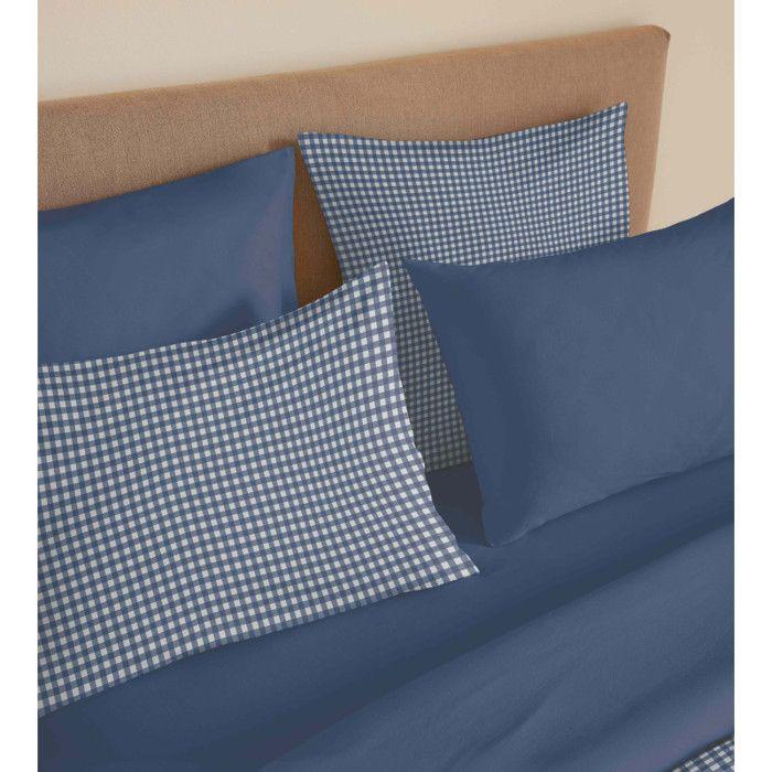 Pack complet housse de couette réversible "Vanessa" 6 pièces pour lit 160 x 200 Gabrielle Marine