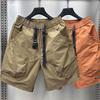Shorts de travail d'été pour hommes, à taille élastique avec grandes poches, fins, amples, droits, mi-longs