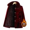 Middle-aged mother autumn and winter coat velvet grandma clothes cotton clothes with fur collar thickened elderly clothes winter clothes old lady