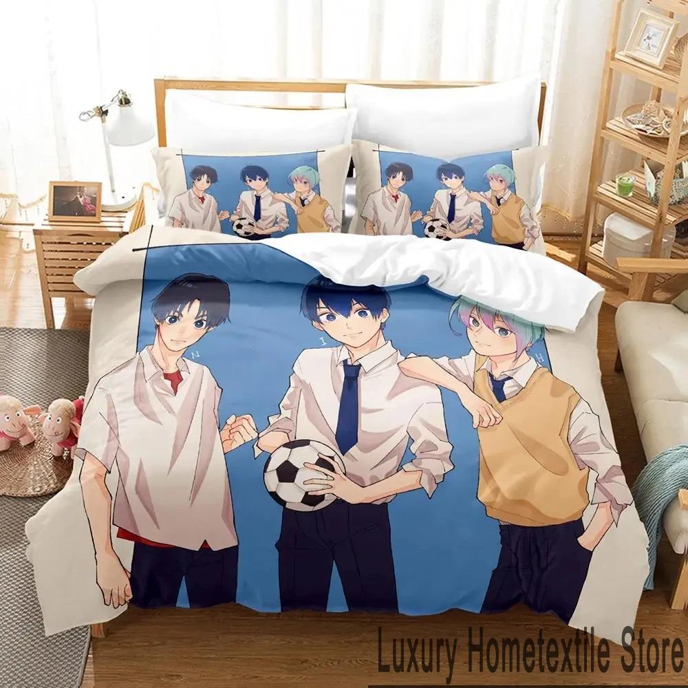 3D Print Anime Blue Lock Bedding Set Twin Queen King Size Duvet Cover Pillowcase for Boys Girls Adult Home Textile