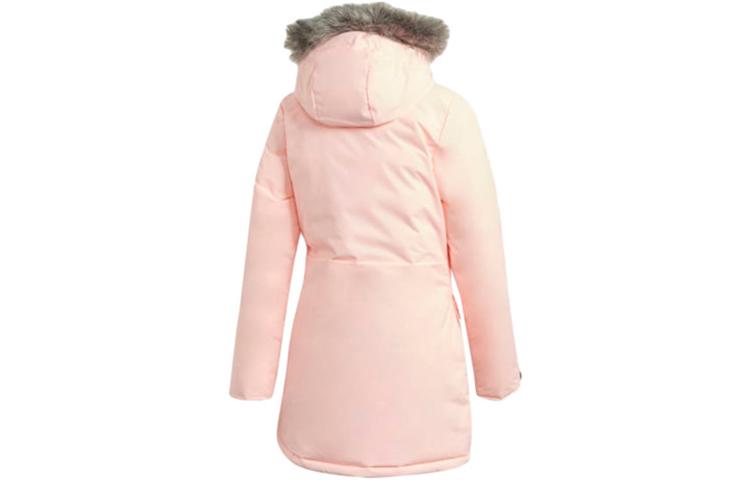 adidas Parka Coats Women's Pink Hooded Thickened GE7791