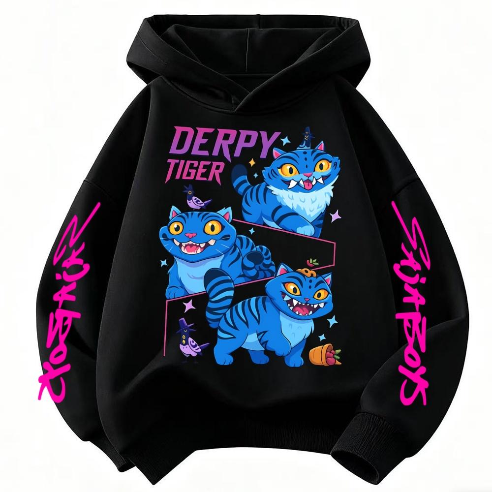 Kpop Demon Hunter Mikiny pro dívky Kawaii Letter Mikina Topy Dětské Podzimní Zimní Dlouhý Rukáv Svetr Dětské Oblečení Dárek