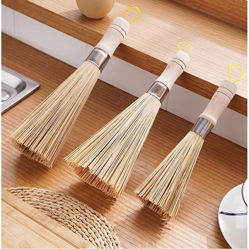 Baizi'en Old-Style Flat Bamboo Pot Scrubber (2-Pack)