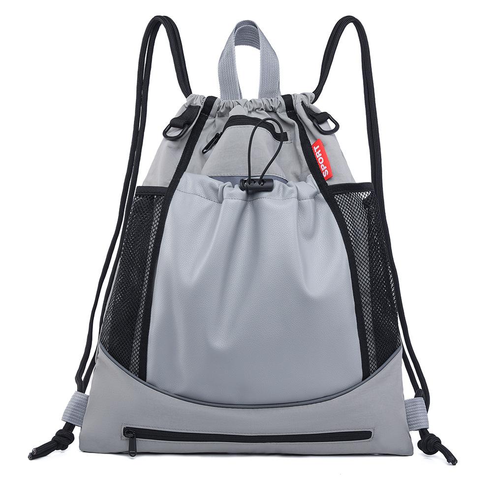 Multi-Purpose Portable Drawstring Bag for Basketball Storage 20-35L серый