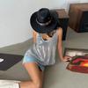 Women's clothing popular summer new products have a loose temperament and slightly transparent sequins. Europe, America, small vest, women