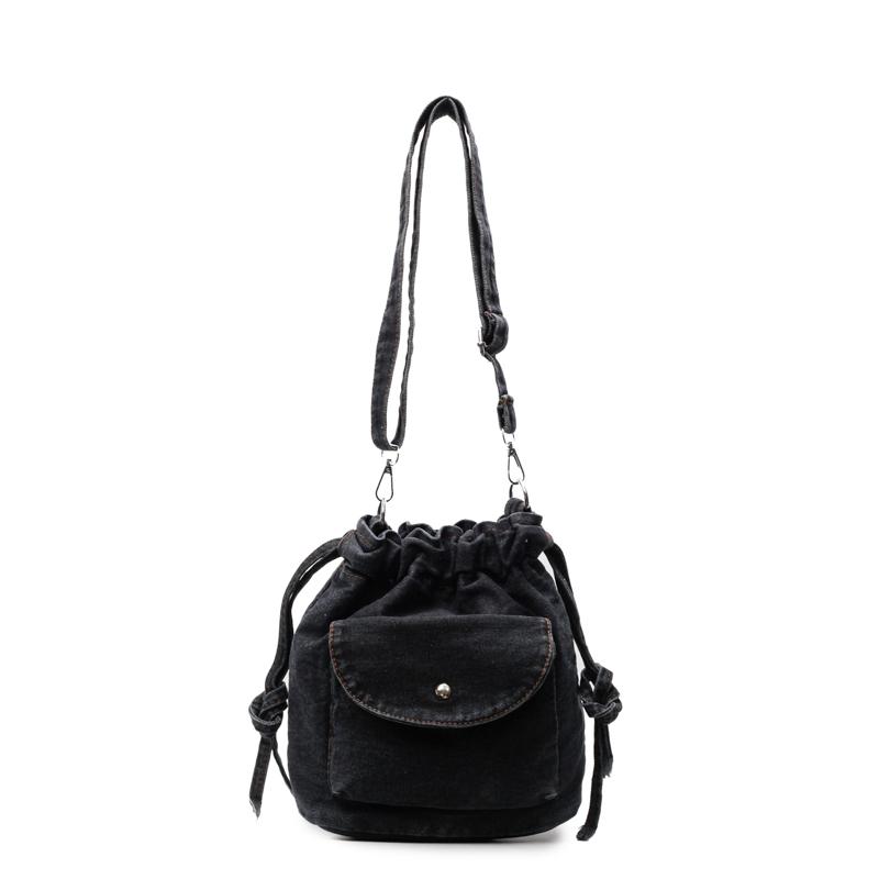 

Женская сумка через плечо из денима большой емкости, сумка для путешественников на плечо чёрный