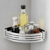 Bathroom Corner Shower Shelf With Hooks Aluminum Alloy Bathroom Storage Rack No-Drill For Wall Bath Shampoo Inside