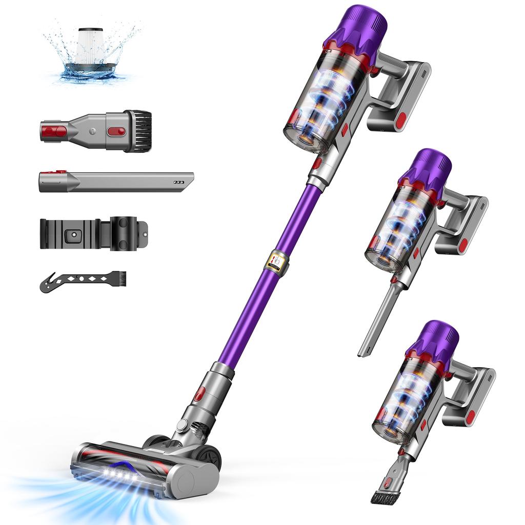 Cordless Stick Vacuum Cleaner 45KPA Strong Suction 50Mins Lightweight for Pet Hair Home Hard Floor