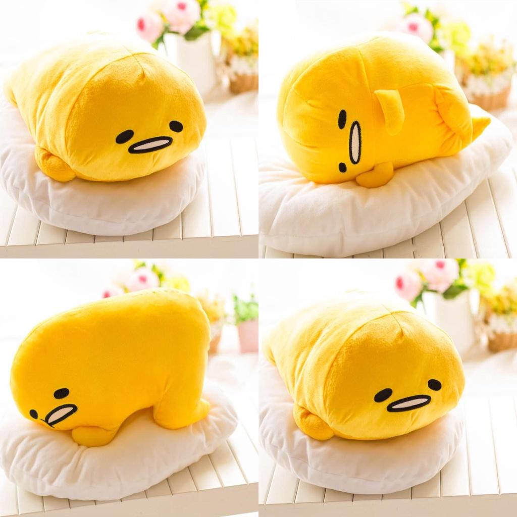 Entzückendes Niedliches Liegendes Gudetama Faules Ei Motchiri 15" Plüschtier Stoffkissen Kissen Für Ultimativen Komfort