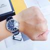 Luxury Automatic Mechanical Watch Men, Featuring Blue Dial, Silver Case, Power Reserve Indicator, Date Display, Business Meetings RE-AU0003L00B.