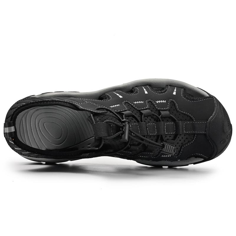 Sommer Herren Sandalen Strandschuhe Handgefertigt Atmungsaktives Design Waten Lässige Strandschuhe Leichte Outdoor-Sandalen mit weicher Unterseite