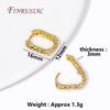 18K Real Gold Plated Women's Earrings Jewelry Accessories Fashion Brass Heart/U Loop Earrings Hoops Female