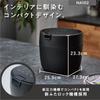 Panasonic Rice Cooker 5 Cups Pressure IH Compact Size Automatic Cooking Pot Anhydrous Temperature Cooking Lid Dishwasher Safe Black Cooking/Low