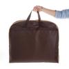Brown Leather Suit Cover Zipper Closure Garment Protector Travel Coat Case Storage Pouch