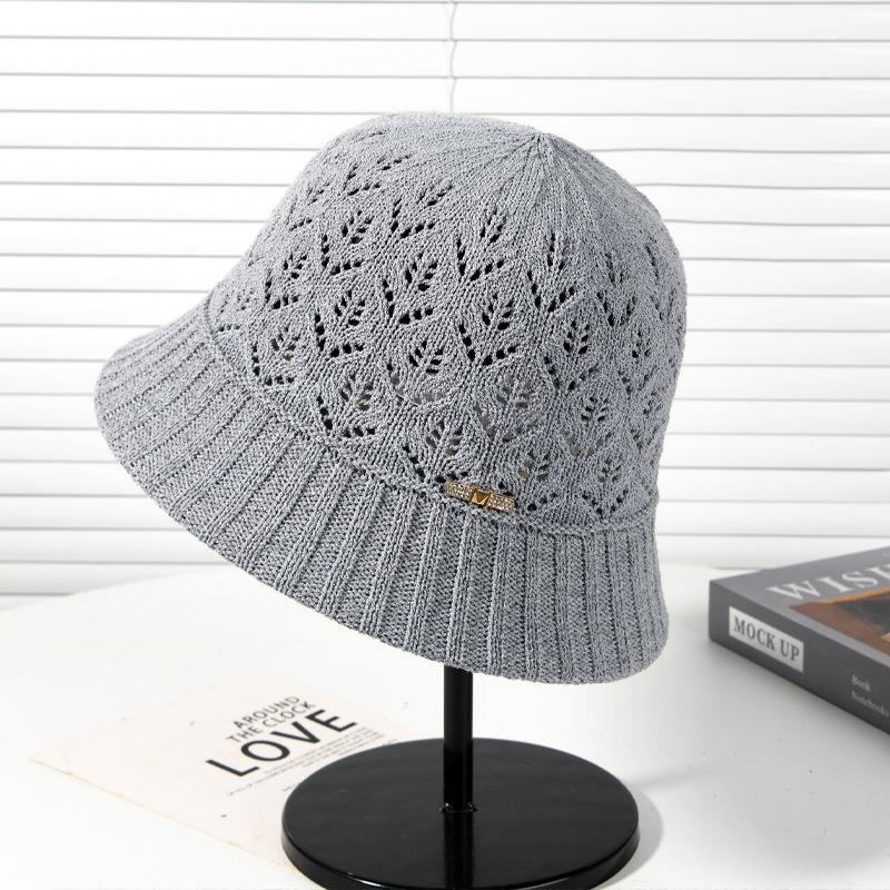Taizhou Wenling hat women's spring and summer hollow breathable bucket hat sweet and cute sunscreen face small visor