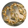 Huitan Chain Linked Women Ring Wedding Engagement Gold Color Accessories Inlaid Bright CZ Fashion Party Versatile Luxury Jewelry