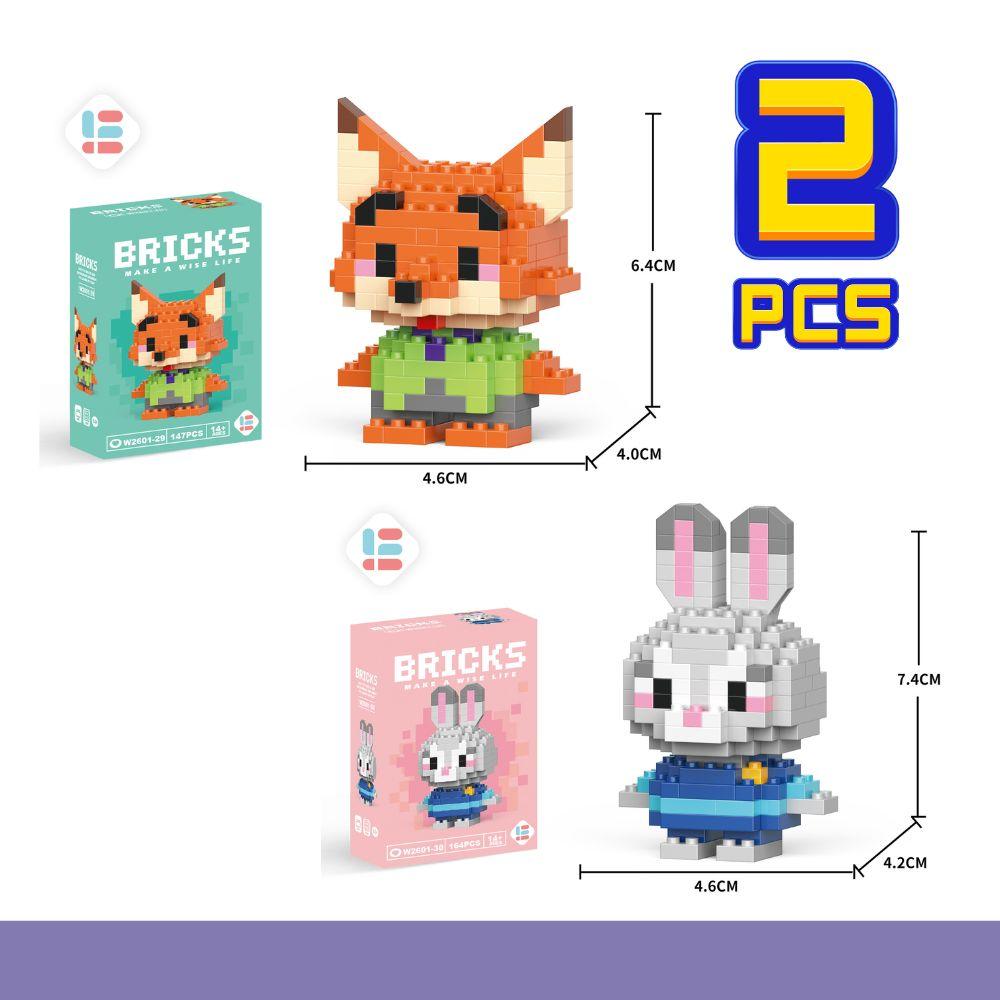 Anime Princess Building Blocks Stitch Mickey Mouse Mini Action Toy Figures Blocks Toys Bricks Assemble Toys Kids Gifts