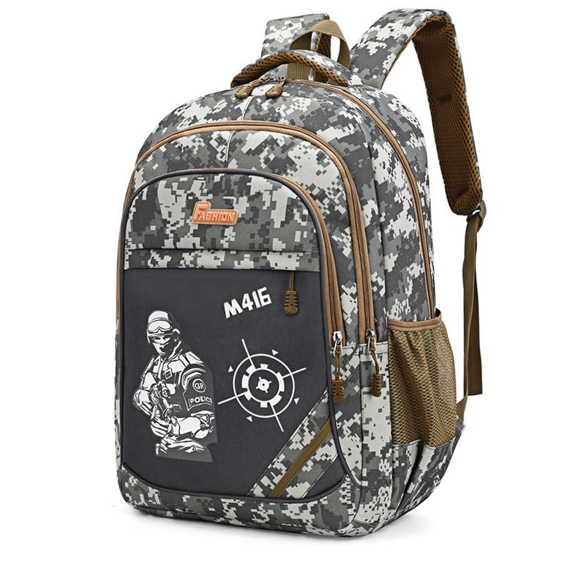 Print Pubg Character Backpack With Breathable Material School For