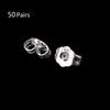 50Pieces Post Pierced Earring Backings Secure for Studs Safety Butterfly Ear
