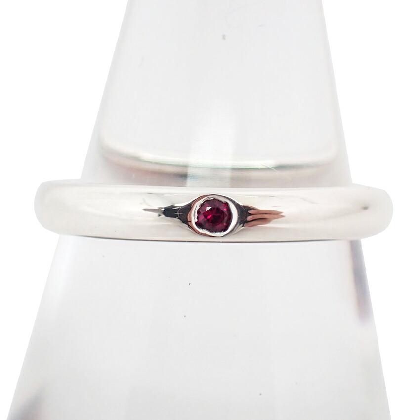 

[Pre-owned] TIFFANY 925 Ruby Stacking Band Ring / Size 9 / j43-6